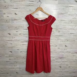 Modcloth emily & fin Rachel red polka dot dress